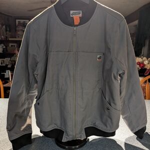 Duluth Trading Co Gray Bomber Jacket